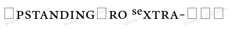 UpstandingPro SExtra字体转换